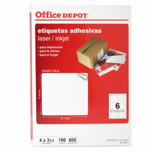 ETIQUETA OFFICE DEPOT ADHESIVA (600 UNIDADES)