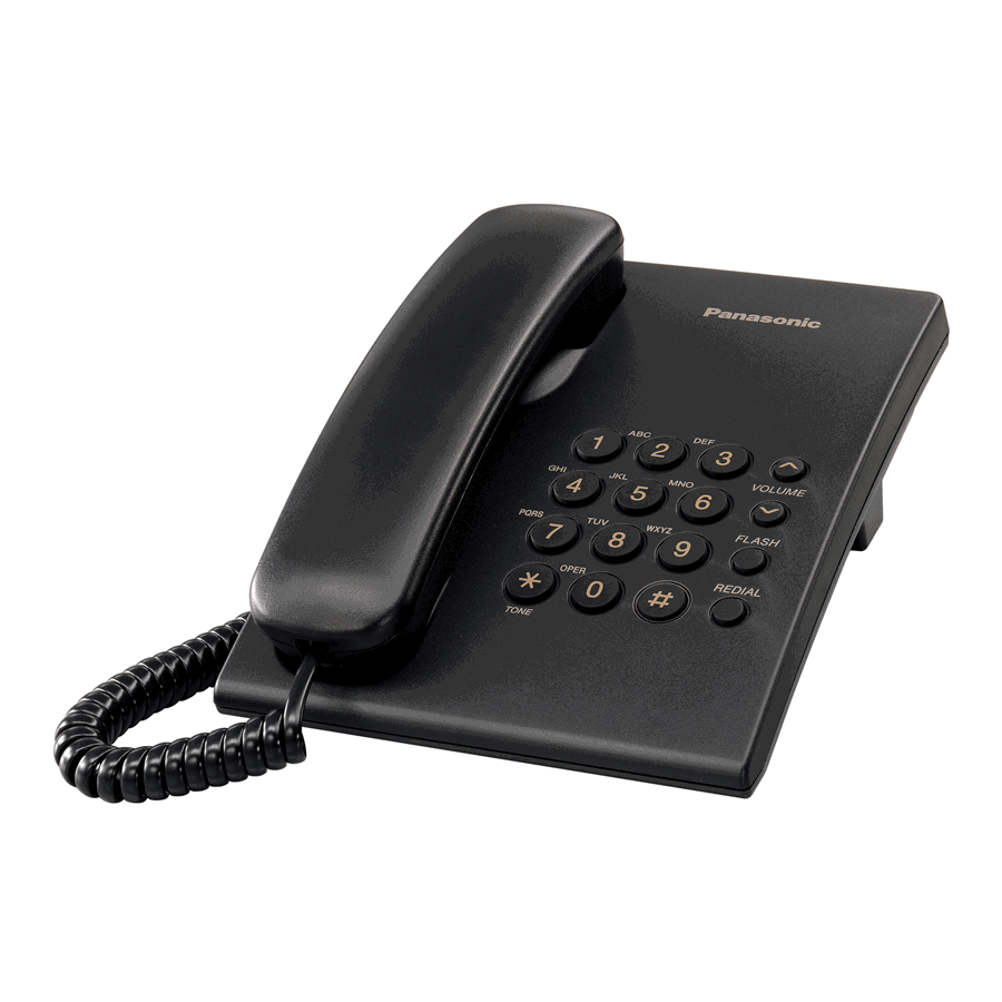TELEFONO PANASONIC TS500 (ALAMBRICO NEGRO)