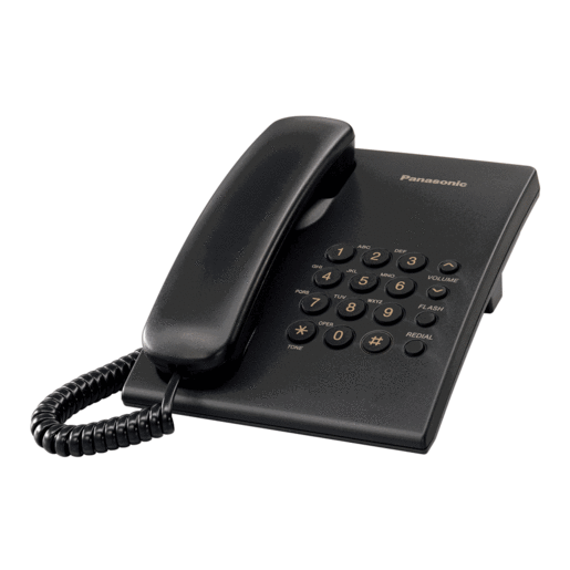 TELEFONO PANASONIC TS500 (ALAMBRICO NEGRO)