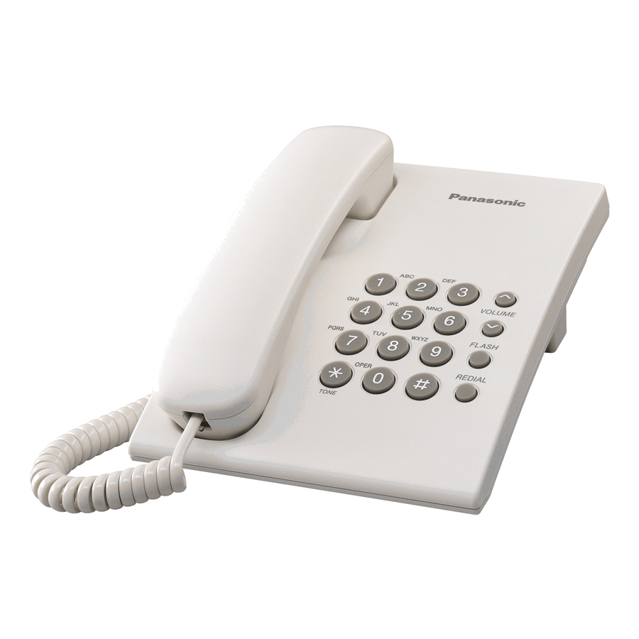 TELEFONO PANASONIC ALAMBRICO BLANCO KX-TS500LX1W