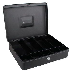 CAJA PARA DINERO STUDMARK (12P, NEGRA, CON LLAVES)