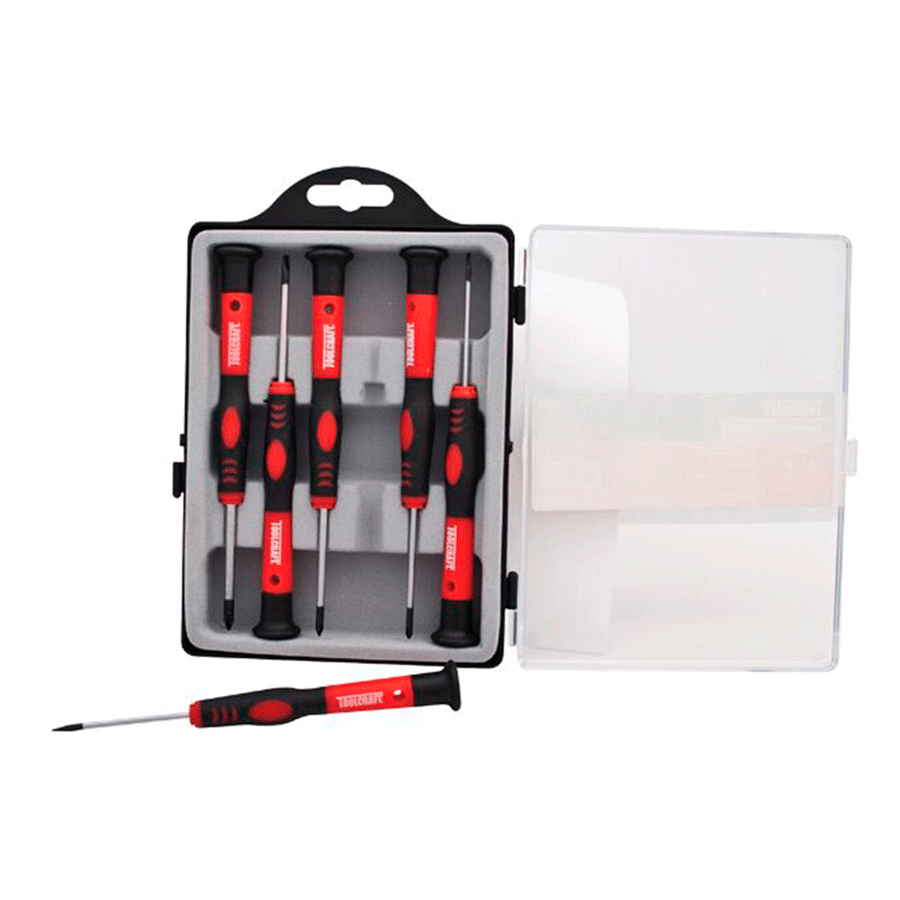 SET DE DESARMADORES TOOLCRAFT DE PRECISION, 6 PZAS