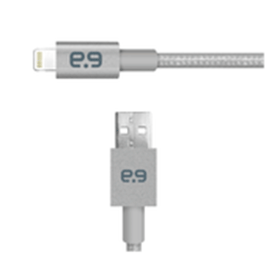 CABLE USB (METALICO, LIGHTNING, GRIS)