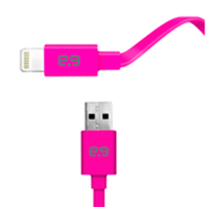 CABLE USB (PLANO, LIGHTNING, ROSADO)