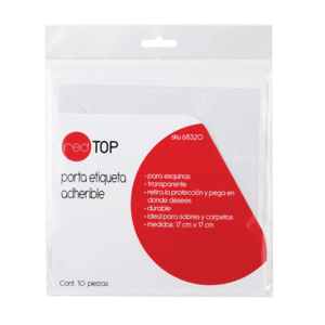 PORTA ETIQUETA RED TOP (TRANSPARENTE, 10 PIEZAS) PORTA ETIQUETA RED TOP (TRANSPARENTE, 10 PIEZAS)