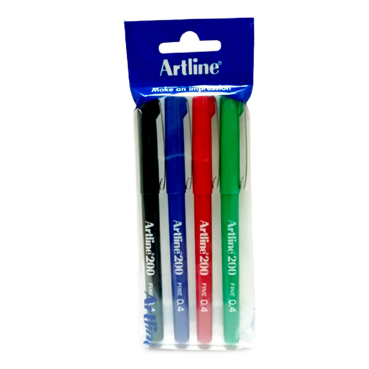 BOLIGRAFO PUNTA FELPA 0.4MM 4U
