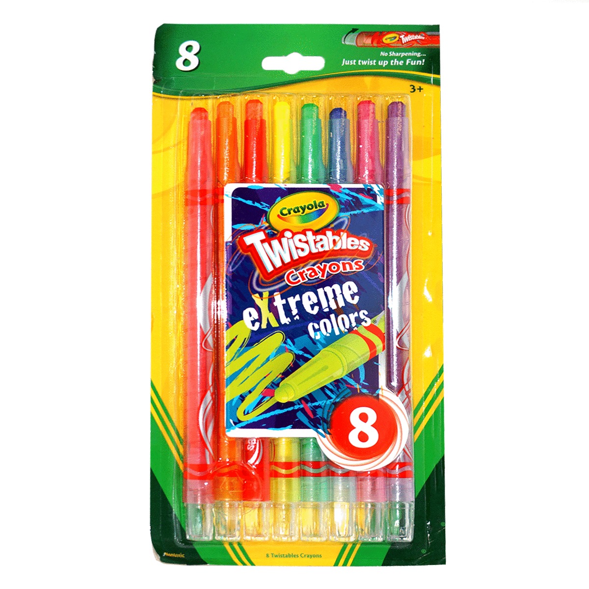 CAJA DE CRAYONES CRAYOLA TWIST XTREME (8 COLORES)