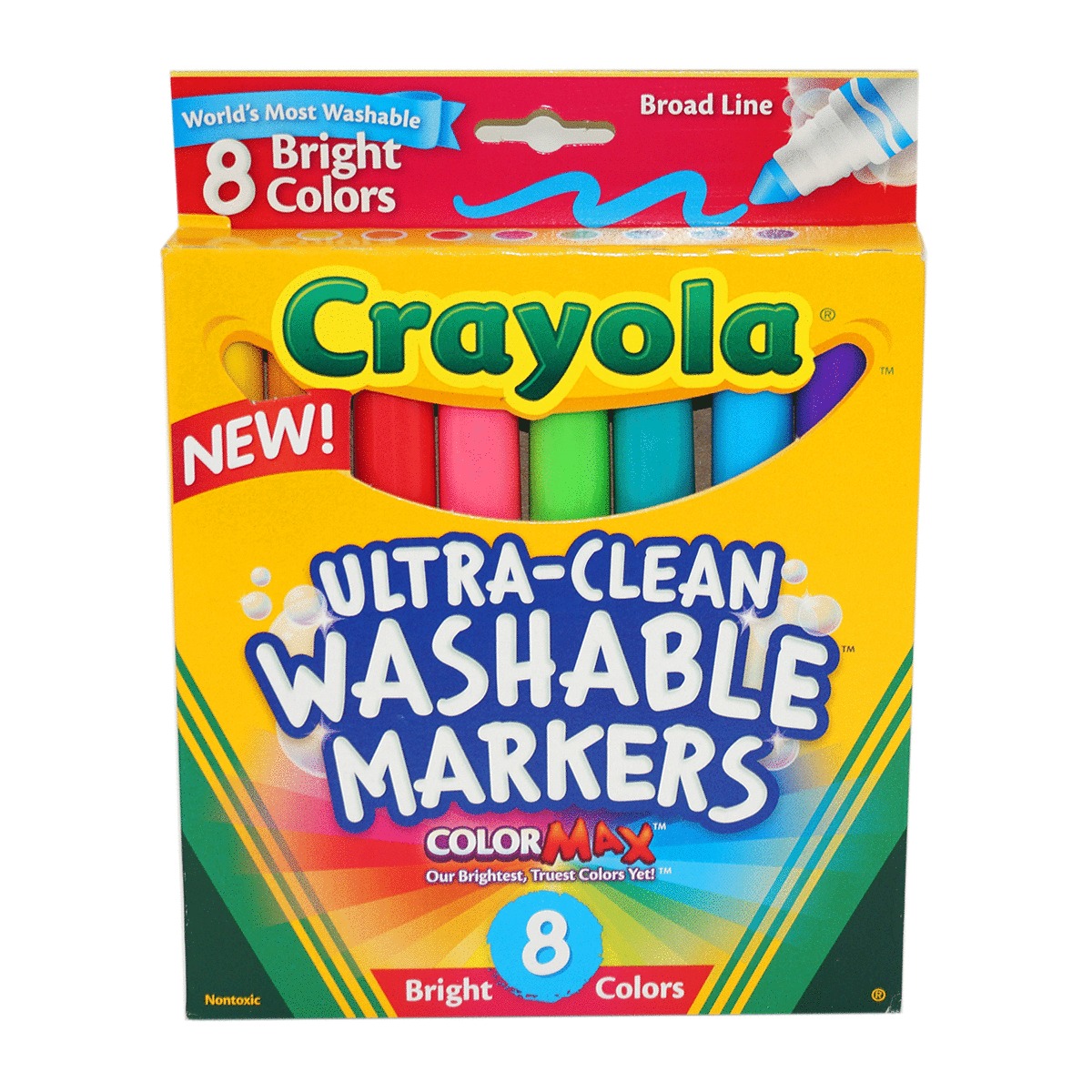 MARCADORES LAVABLES BRIGHT BLISTER CON 12 UNIDADES
