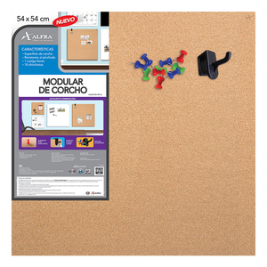 PIZARRA ALFRA (54X54 CMS, MODULAR) CORCHO PIZARRA ALFRA (54X54 CMS, MODULAR) CORCHO