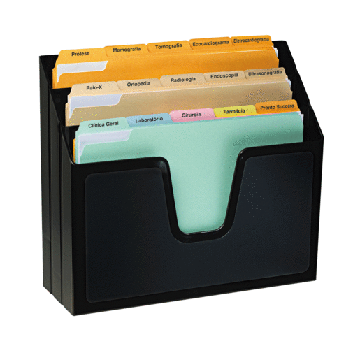 ORGANIZADOR OFICINA VERTICAL 3 DIV NEGRO