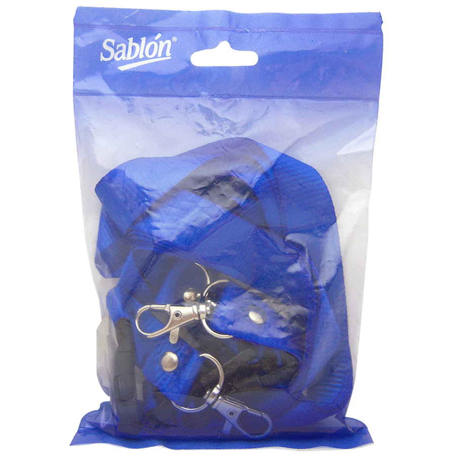 BOLSA SABLON CORDON AZUL BROCHE DESARMABLE, 3 PZAS