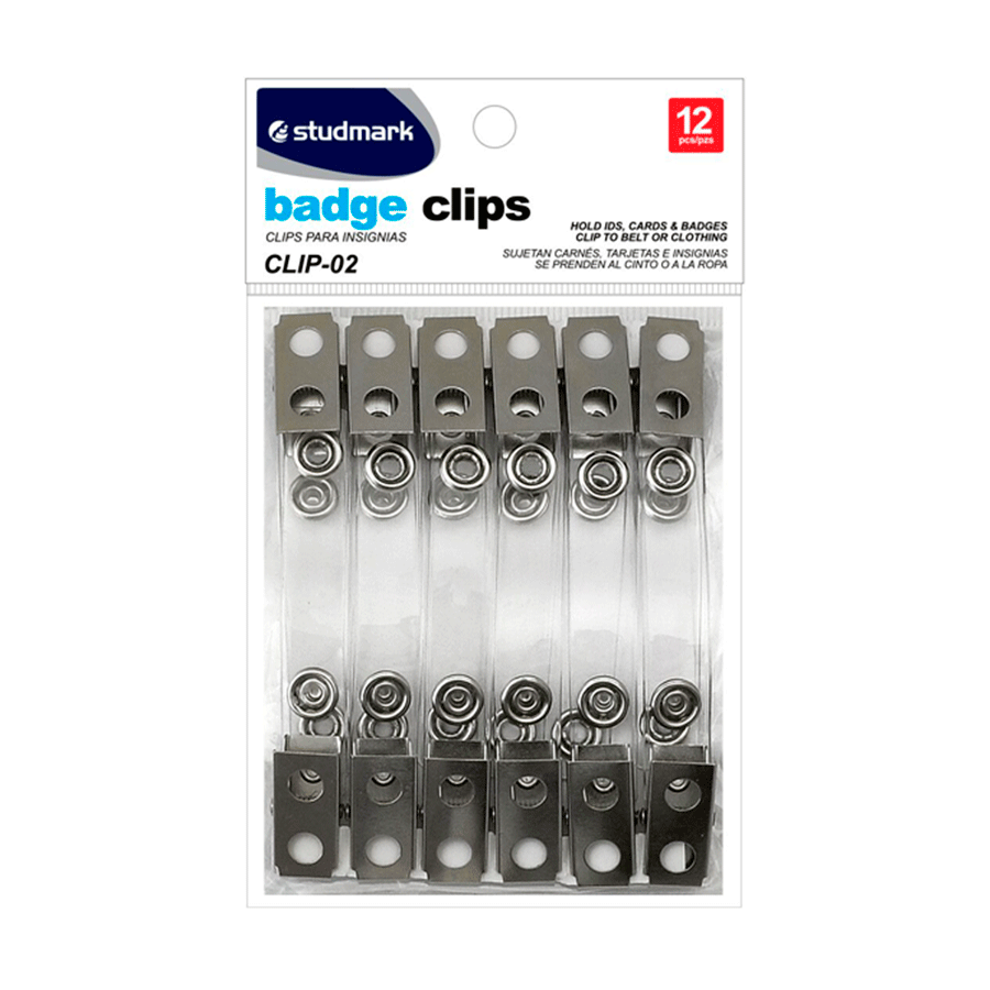 CLIP METAL P-CREDENCIALES 12 PIEZAS
