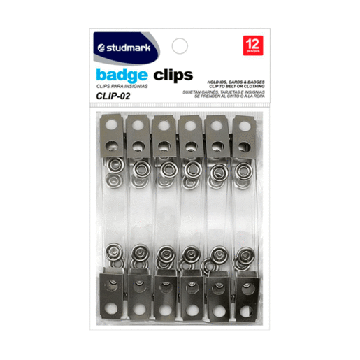 CLIP METAL P-CREDENCIALES 12 PIEZAS