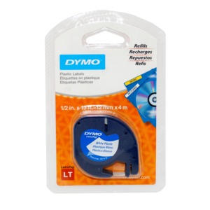 CINTA DYMO LETRATAG PLASTICO NEGRO/BLANCO CINTA DYMO LETRATAG PLASTICO NEGRO/BLANCO