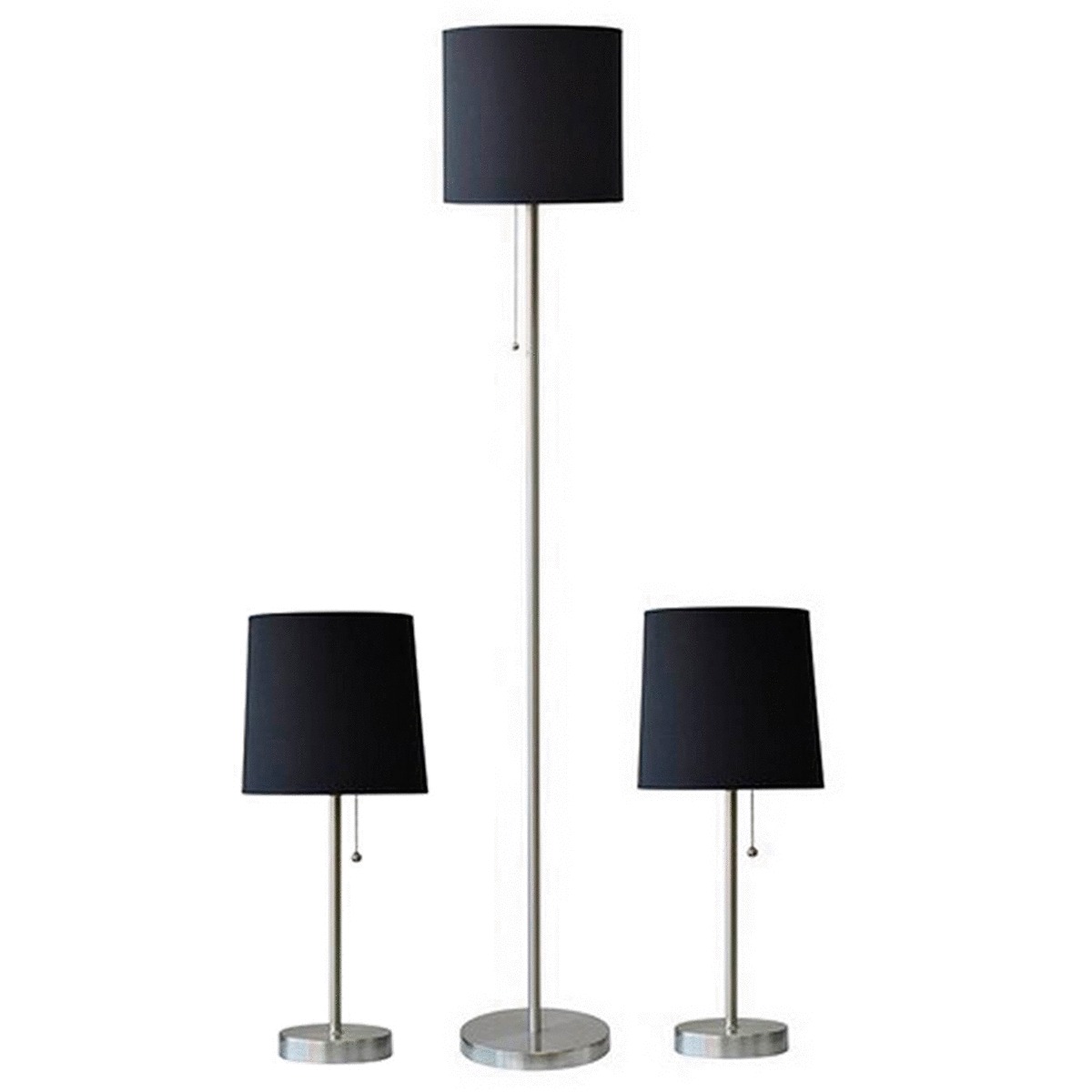 LAMPARA DE MESA G-FORCE (NEGRA, TELA, 60WATTS)