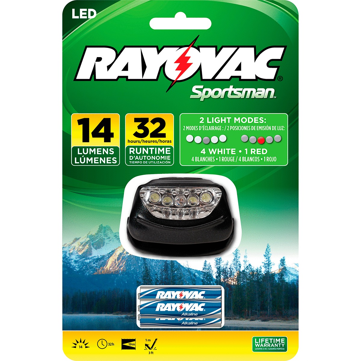 LINTERNA RAYOVAC (MANOS LIBRES LED PILAS AAA)