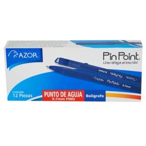 BOLIGRAFO AZOR PIN POINT PUNTO DE AGUJA 0.7MM FINO 12UAZUL BOLIGRAFO AZOR PIN POINT PUNTO DE AGUJA 0.7MM FINO 12UAZUL