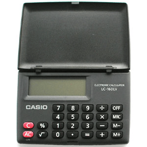 CALCULADORA CASIO DE BOLSILLO LC-160LV-BK