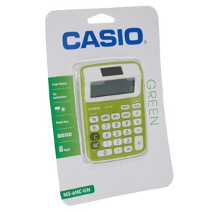 CALCULADORA CASIO MINI MS-6NC-GN (8 DIGITOS,VERDE) CALCULADORA CASIO MINI MS-6NC-GN (8 DIGITOS,VERDE)