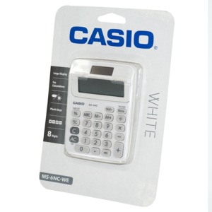 CALCULADORA CASIO MINI MS-6NC-WE 8 DIGITOS, BLANCA CALCULADORA CASIO MINI MS-6NC-WE 8 DIGITOS, BLANCA