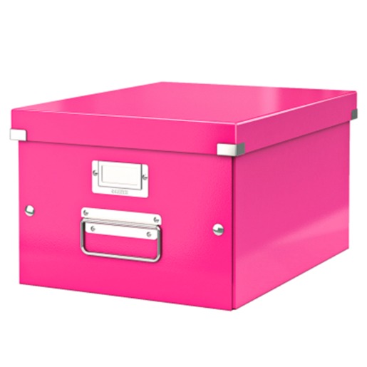 CAJA LEITZ PLEGABLE MEDIANA ROSADO