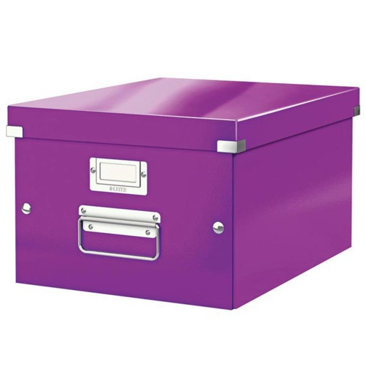 CAJA LEITZ PLEGABLE MEDIANA MORADO