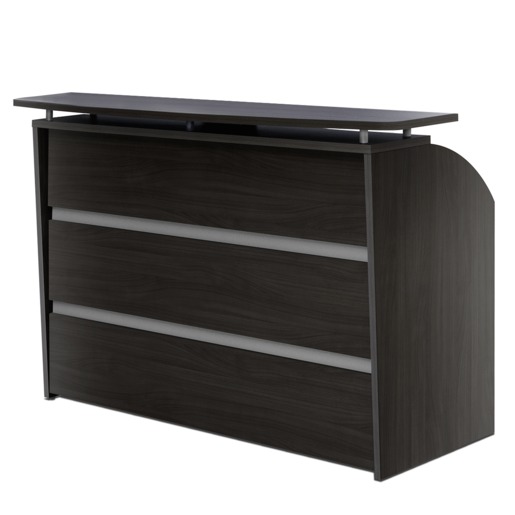 ESCRITORIO RECEPCION (COLOR CHOCO/GRIS)