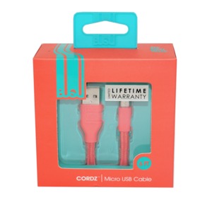 CABLE BUQU USB MICRO 2 MTS/SALMON/PARA ANDROID CABLE BUQU USB MICRO 2 MTS/SALMON/PARA ANDROID