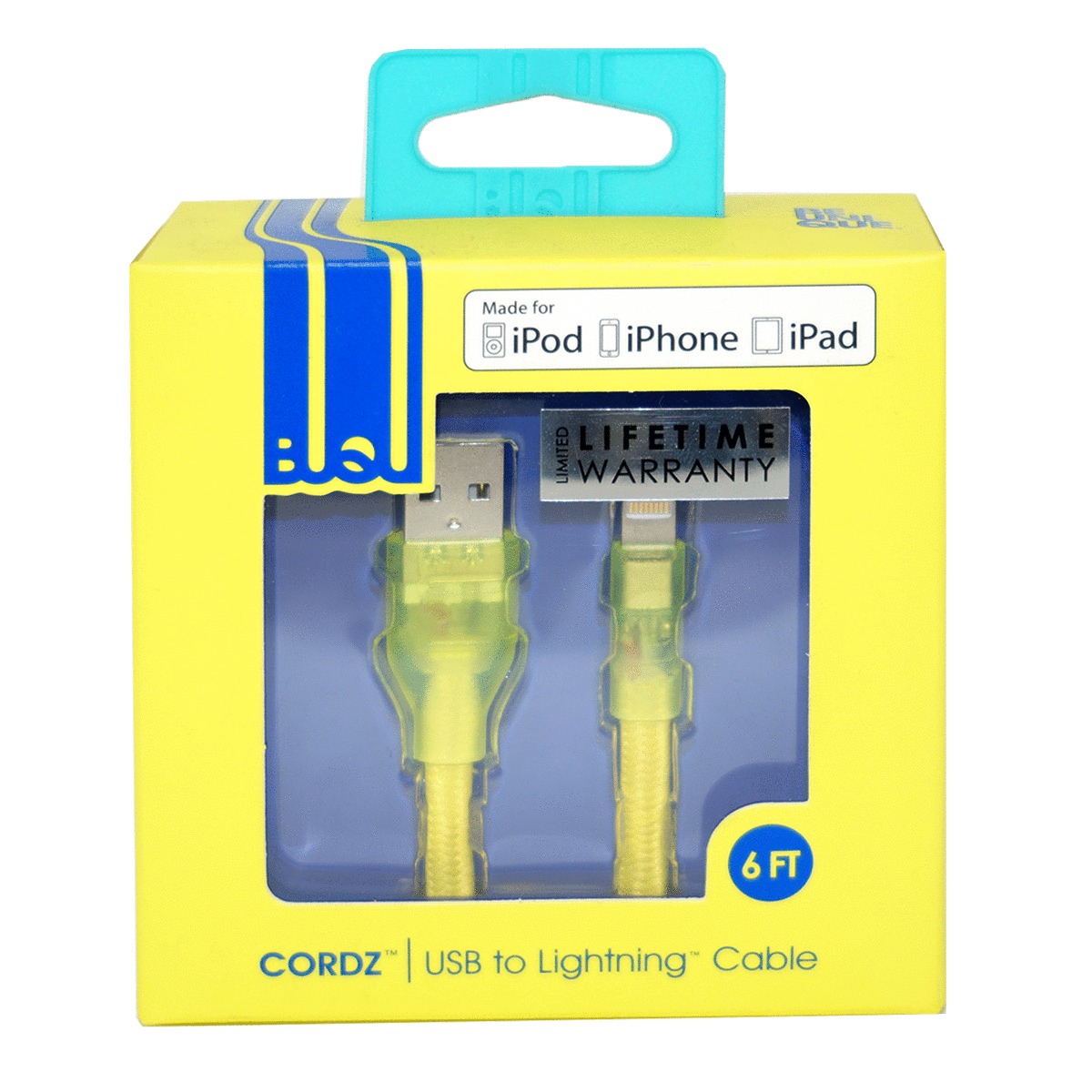 CABLE BUQU USB LIGHTING 2 MTS/AMARILLO/PARA IPHONE