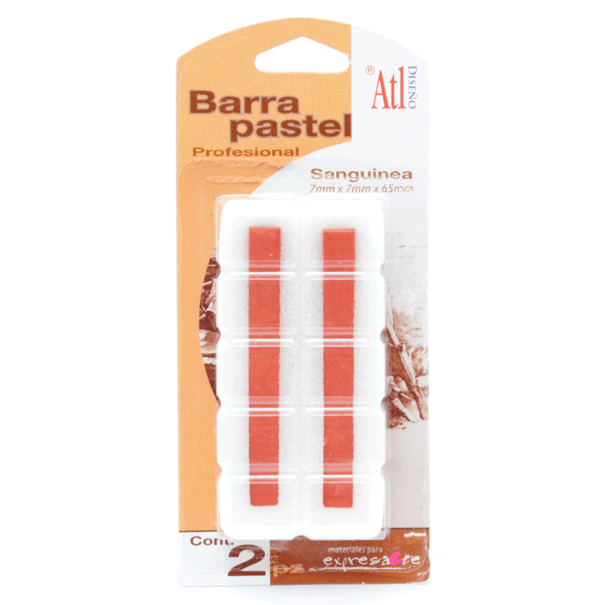 BARRA PASTEL PROFESIONAL (SANGUINEA, DISENO ATL)