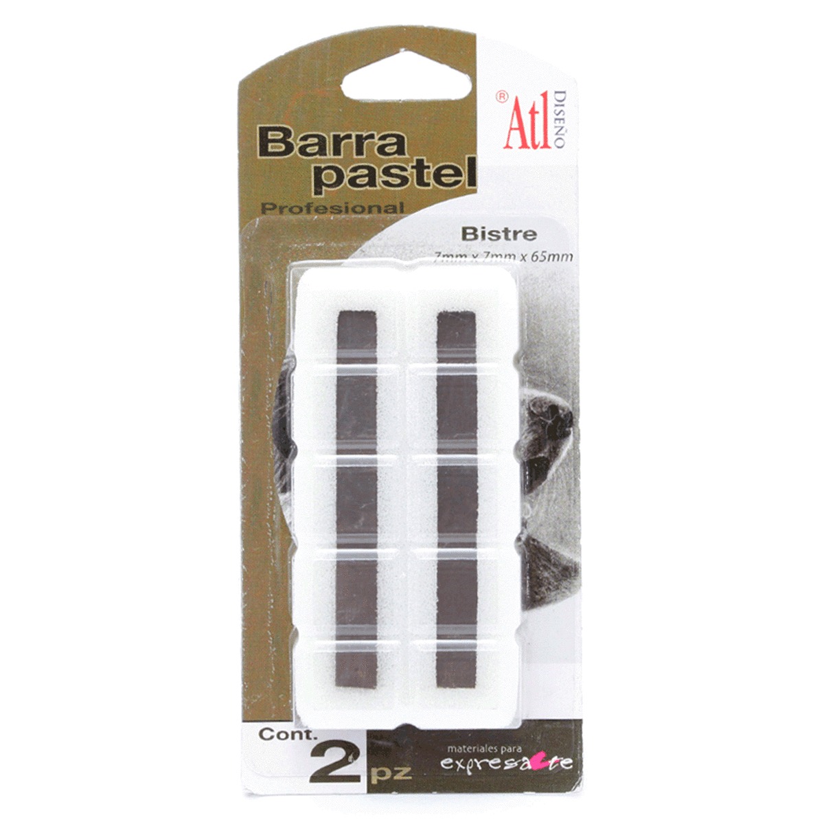 BARRA PASTEL PROFESIONAL (BISTRE/GRIS, DISENO ATL)