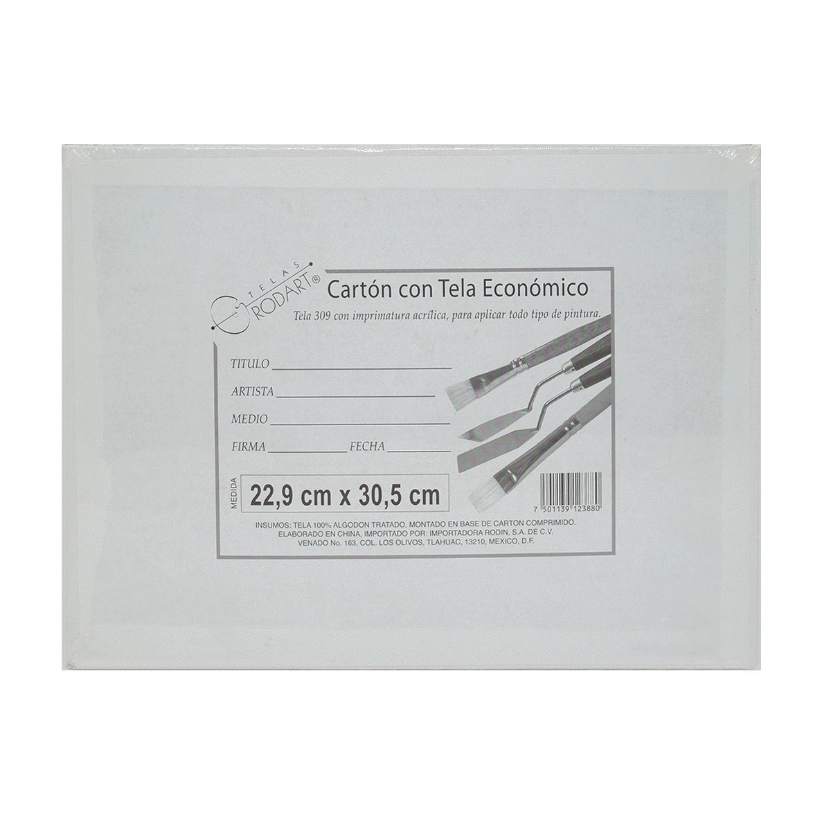 CARTON CON TELA (22.5*30 CENTIMETROS, PIEZA)