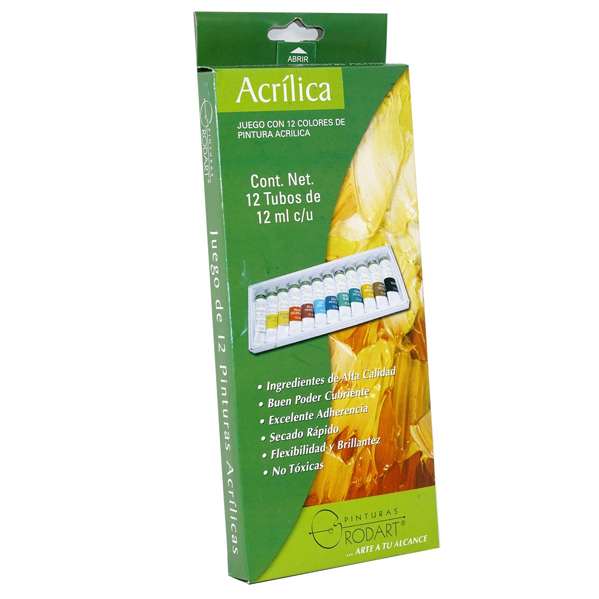 ESTUCHE COLORES ACRILICOS C/12