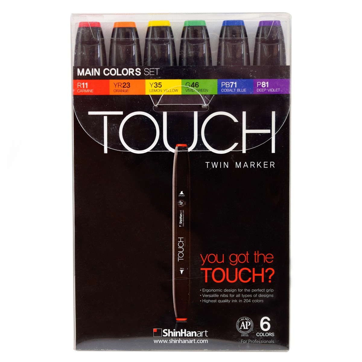 MARCADOR TOUCH TWIN BRUSH (BLISTER CON 6 UNIDADES)