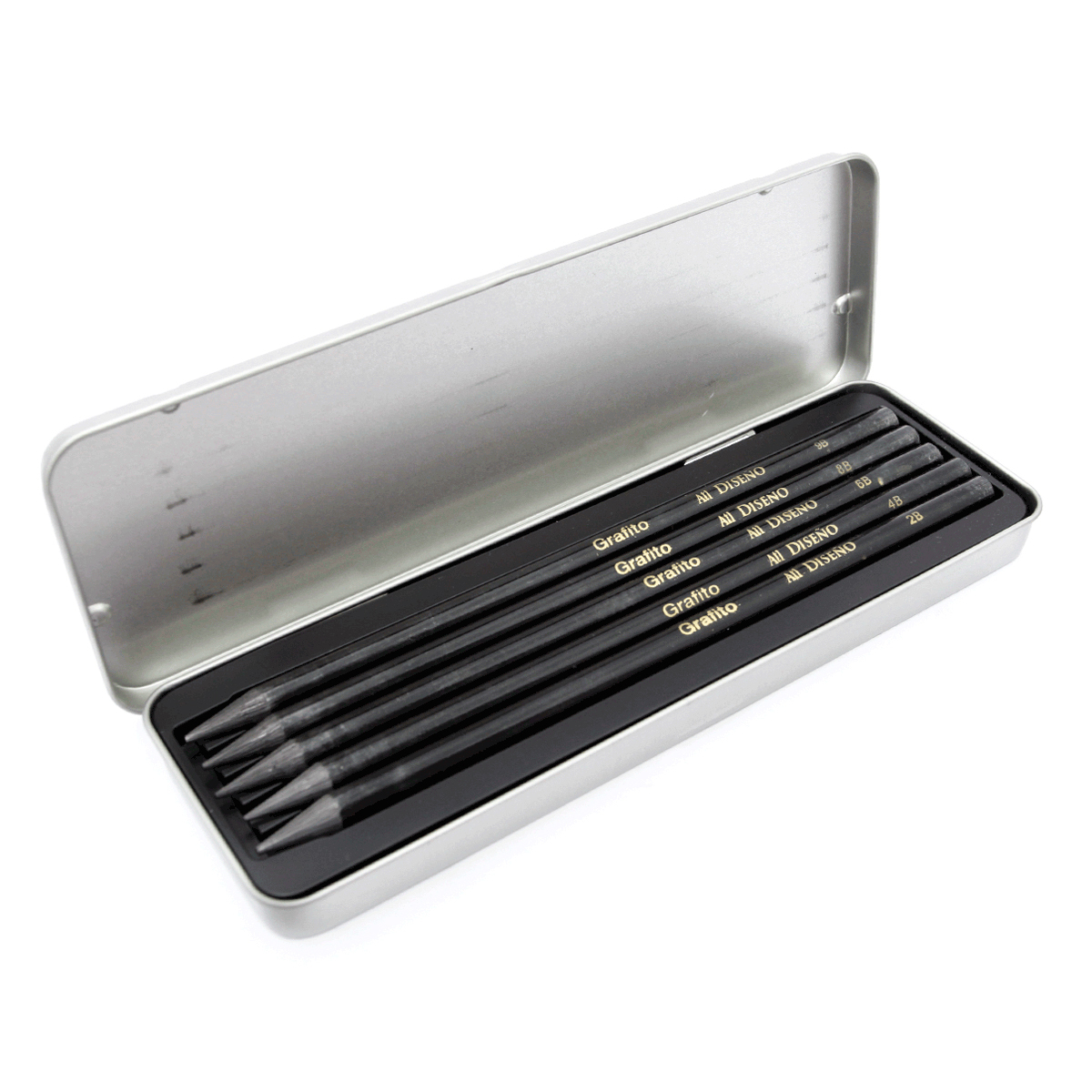 ESTUCHE METAL LAPICES GRAFI S/MADE C/5