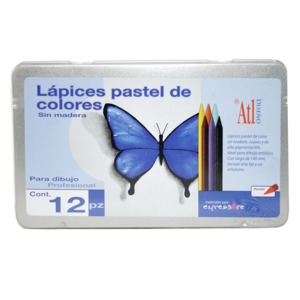 ESTUCHE MET LAPICES PASTEL DE COLORES ATL PQ/12 ESTUCHE MET LAPICES PASTEL DE COLORES ATL PQ/12