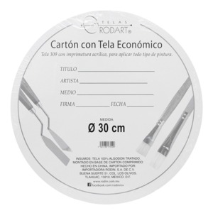 CARTON CON TELA (REDONDO, 30 CENTIMETROS, PIEZA) CARTON CON TELA (REDONDO, 30 CENTIMETROS, PIEZA)