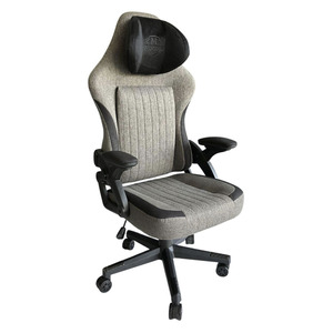SILLA GAMING DE TELA CON REPOSABRAZOS MOVIL Y REPOSACABEZAS AJUSTABLE SILLA GAMING DE TELA CON REPOSABRAZOS MOVIL Y REPOSACABEZAS AJUSTABLE