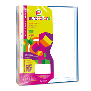 HOJAS PARA CARPETA BLANCA ARCOIRIS 76G 100H HOJAS PARA CARPETA BLANCA ARCOIRIS 76G 100H