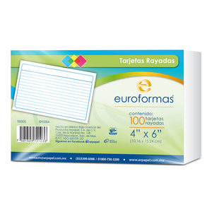 FICHA RAYADA 4X6PLG 100U FICHA RAYADA 4X6PLG 100U