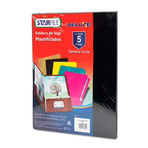 FOLDER PLASTICO CARTA NEGRO 5U FOLDER PLASTICO CARTA NEGRO 5U