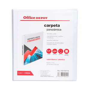 CARPETA, 3 ARILLOS EN O , TAMANO CARTA, 0.5 PULG CARPETA, 3 ARILLOS EN O , TAMANO CARTA, 0.5 PULG