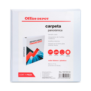 CARPETA, 3 ARILLOS EN O , TAMANO CARTA, 1.5 PULG CARPETA, 3 ARILLOS EN O , TAMANO CARTA, 1.5 PULG