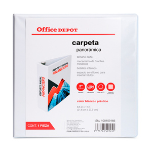 CARPETA, 3 ARILLOS EN O , TAMANO CARTA, 2.0 PULG CARPETA, 3 ARILLOS EN O , TAMANO CARTA, 2.0 PULG