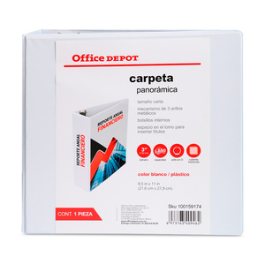 CARPETA, 3 ARILLOS EN O , TAMANO CARTA, 3.0 PULG CARPETA, 3 ARILLOS EN O , TAMANO CARTA, 3.0 PULG
