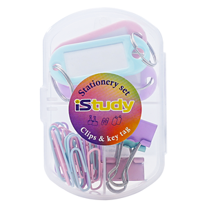 SET DE CLIP ISTUDY COLORES PASTEL (INCLUYE: 3 GANCHOS DE 19,, + 20 CLIPS DE 18MM + 3 NOMBRA ETIQUETAS) SET DE CLIP ISTUDY COLORES PASTEL (INCLUYE: 3 GANCHOS DE 19,, + 20 CLIPS DE 18MM + 3 NOMBRA ETIQUETAS)