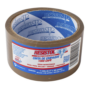 CINTA DE EMPAQUE RESISTOL 1000 CAFE 48MM X 40YDS CINTA DE EMPAQUE RESISTOL 1000 CAFE 48MM X 40YDS