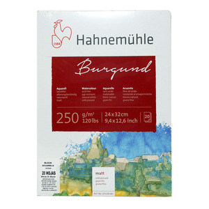 BLOCK ACUARELA HAHNEMUHLE ACUARE BURGUND 250G PZ BLOCK ACUARELA HAHNEMUHLE ACUARE BURGUND 250G PZ