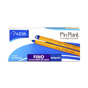 BOLIGRAFO AZOR PIN POINT BOLI CUERPO AM  AZ  C/12 PZ  0.7MM BOLIGRAFO AZOR PIN POINT BOLI CUERPO AM  AZ  C/12 PZ  0.7MM