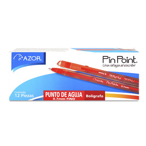 BOLIGRAFO AZOR PIN POINT PUNTO DE AGUJA 0.7MM FINO 12U ROJO BOLIGRAFO AZOR PIN POINT PUNTO DE AGUJA 0.7MM FINO 12U ROJO